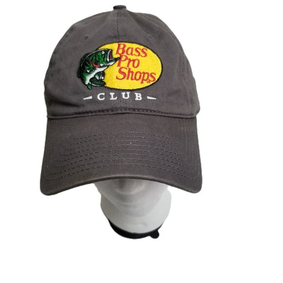Bass Pro Shops Club Hat Adjustable Gray Embroidered Logo Fishing Outdoors Casual - Picture 1 of 7